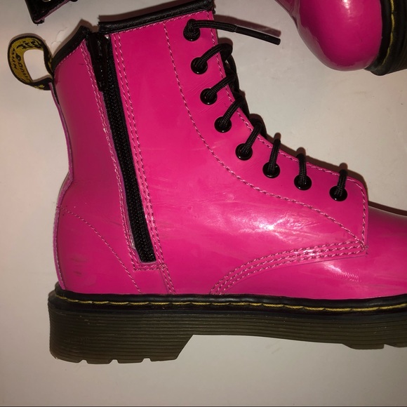Dr. Doc Martens Delaney Pink Patent Leather Boot Size 5 Euro 36 - Picture 8 of 9